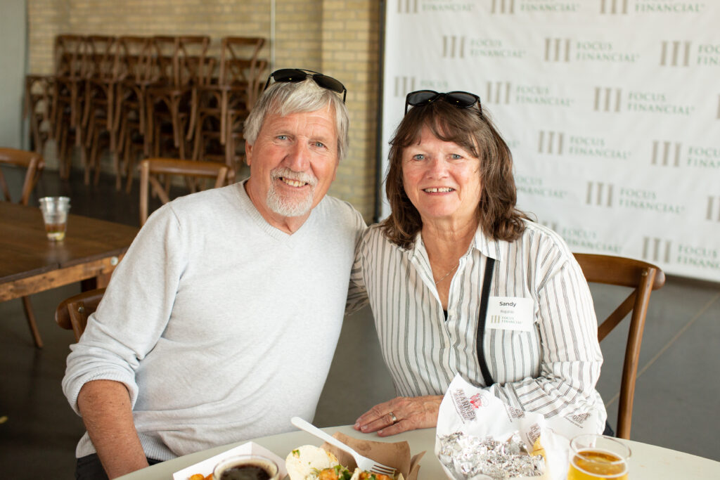 Perspective 6 clients enjoying their complimentary dinner 
